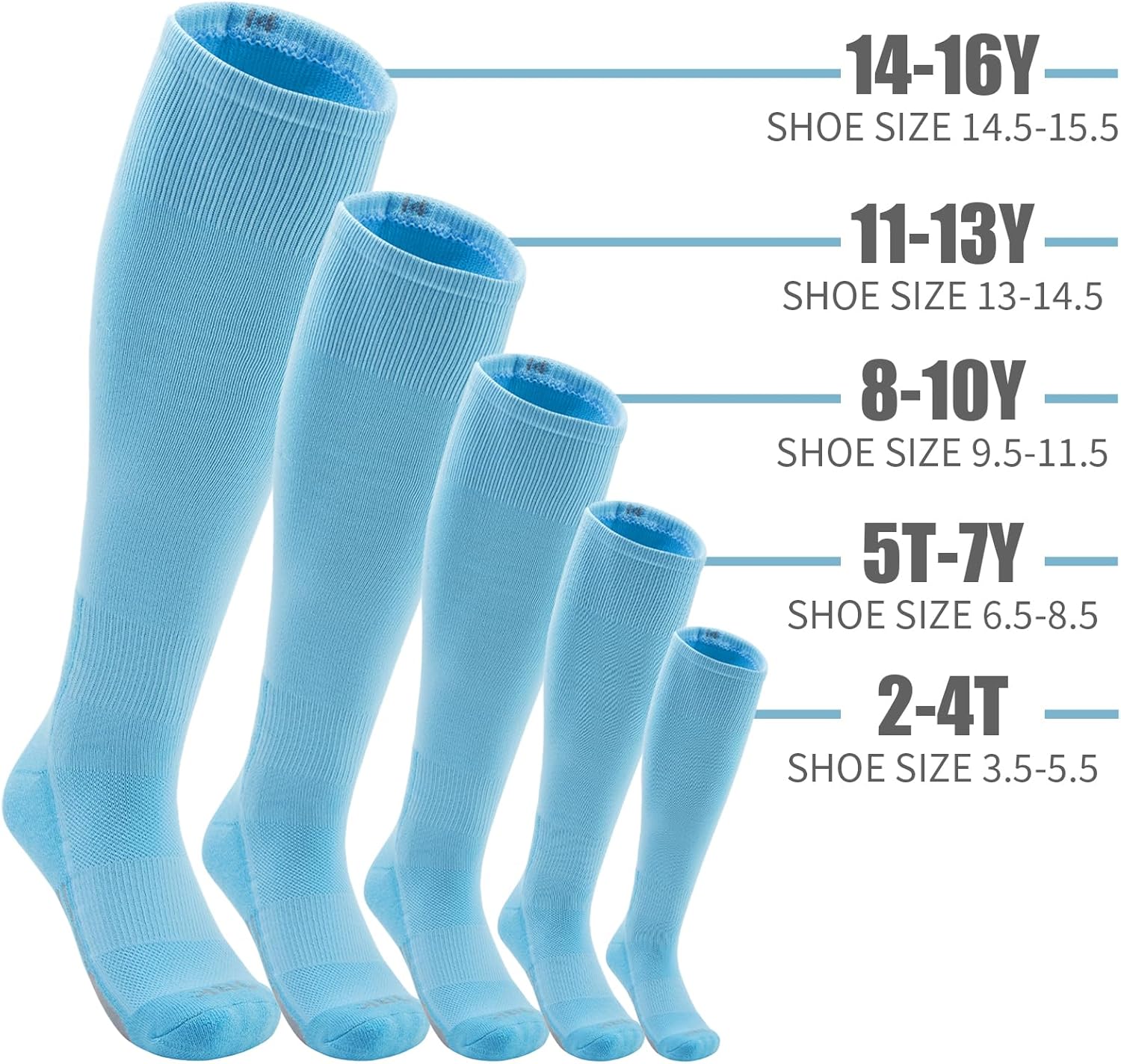 QBK 2T/3T/4T/5T Toddler Baseball Socks And Belt Youth Softball Tee Ball Combo Set for Boy Girl (1 Pairs of Socks & 1 Belt)