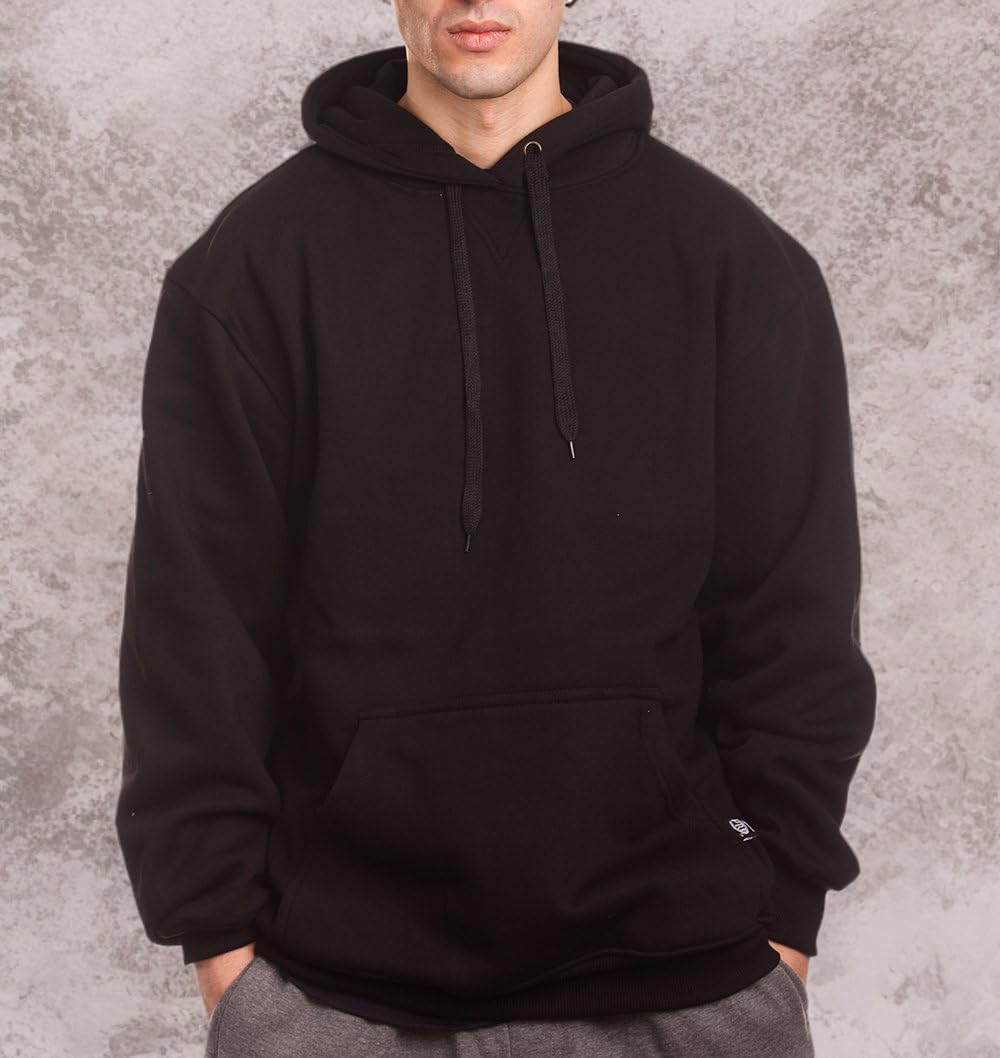 PRO 5 Mens Heavy Weight Fleece Pullover Hoodie