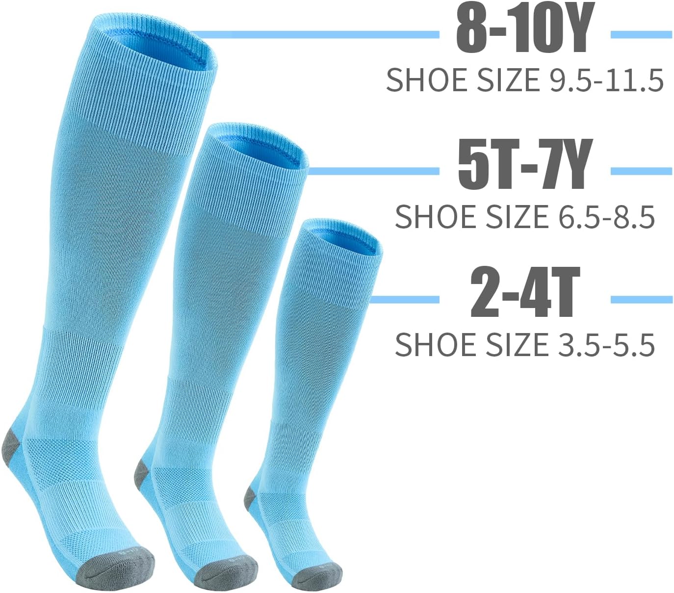 QBK Youth Baseball Socks & Belt Combo Set for Kids 2-16 Years -Softball/Tee Ball Accessories (1 Pair + 1 Belt, Unisex)