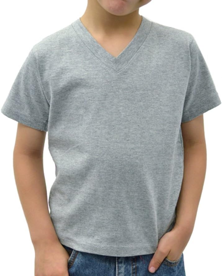 Kids V-Neck Plain T-Shirt