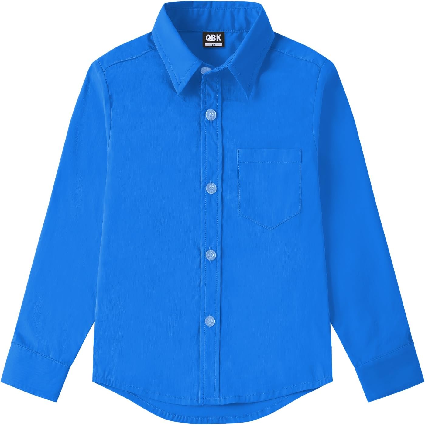 9 Month-16Y Boys' Long Sleeve Button Down Toddler Dress Shirt Oxford Uniform Shirt with Chest Pocket