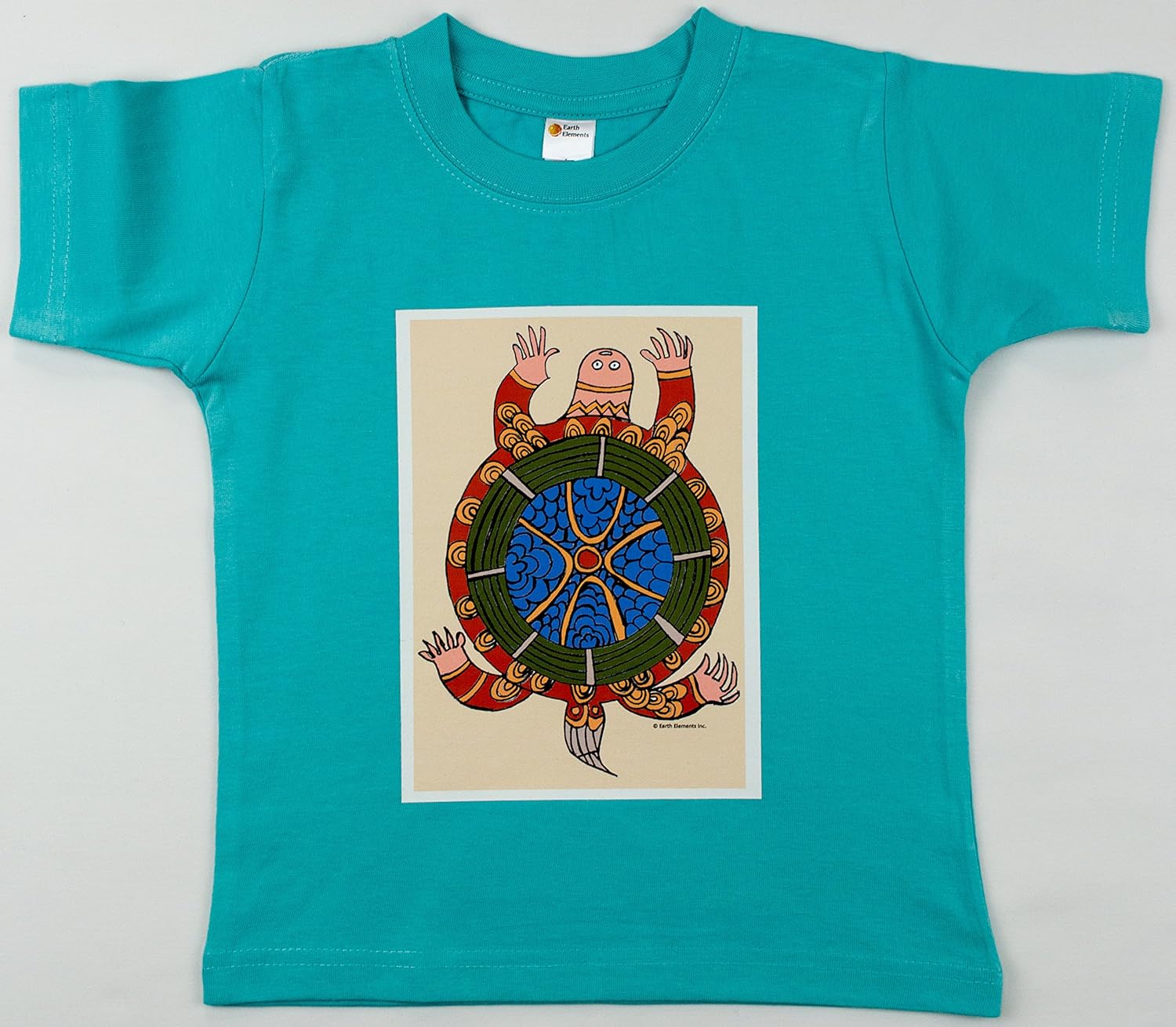 Earth Elements Baby Girls’ Short Sleeve T-Shirt - Ornamental Turtle