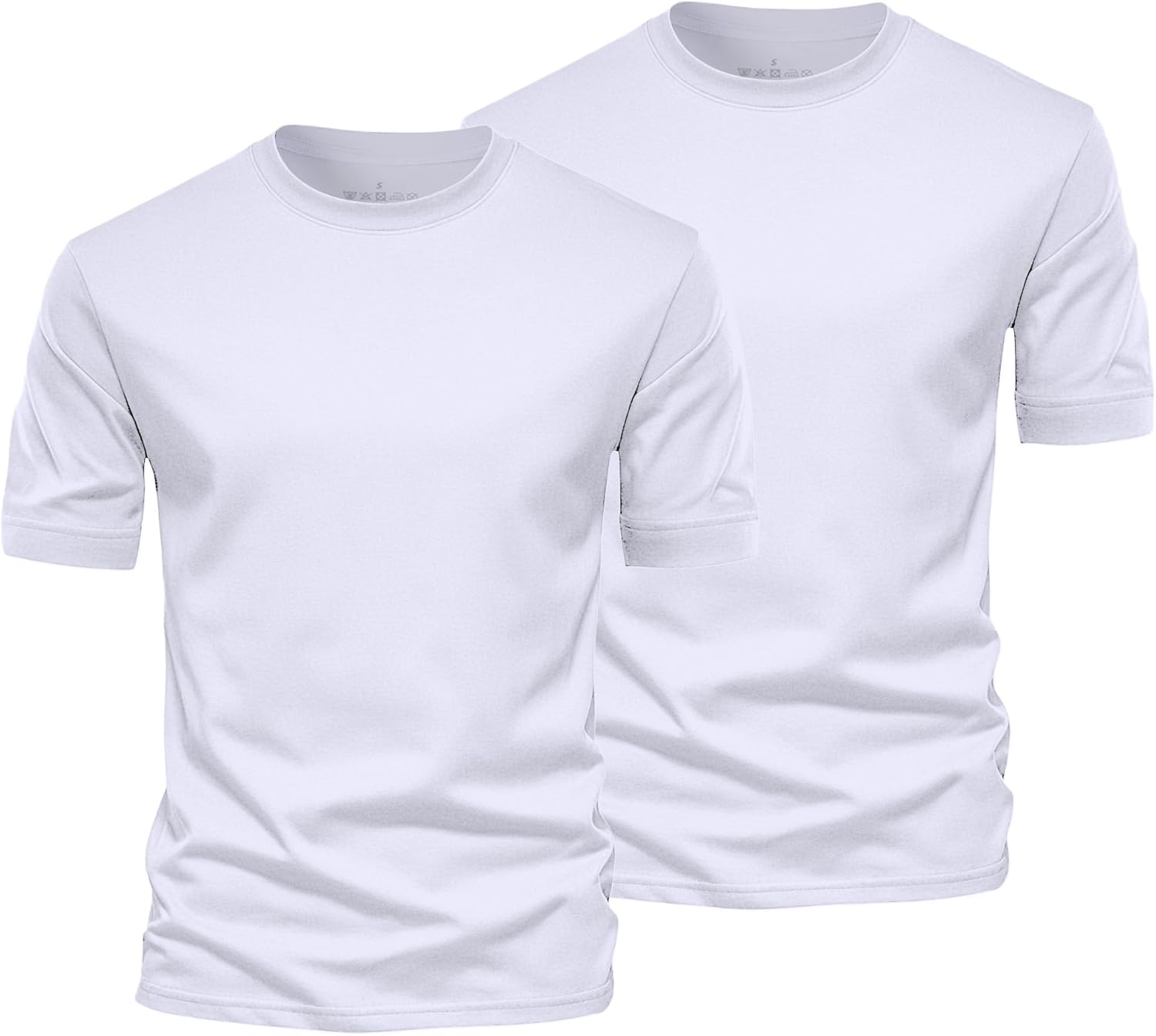 Huata Men's T-Shirt Short Sleeve Crewneck Cotton Tees
