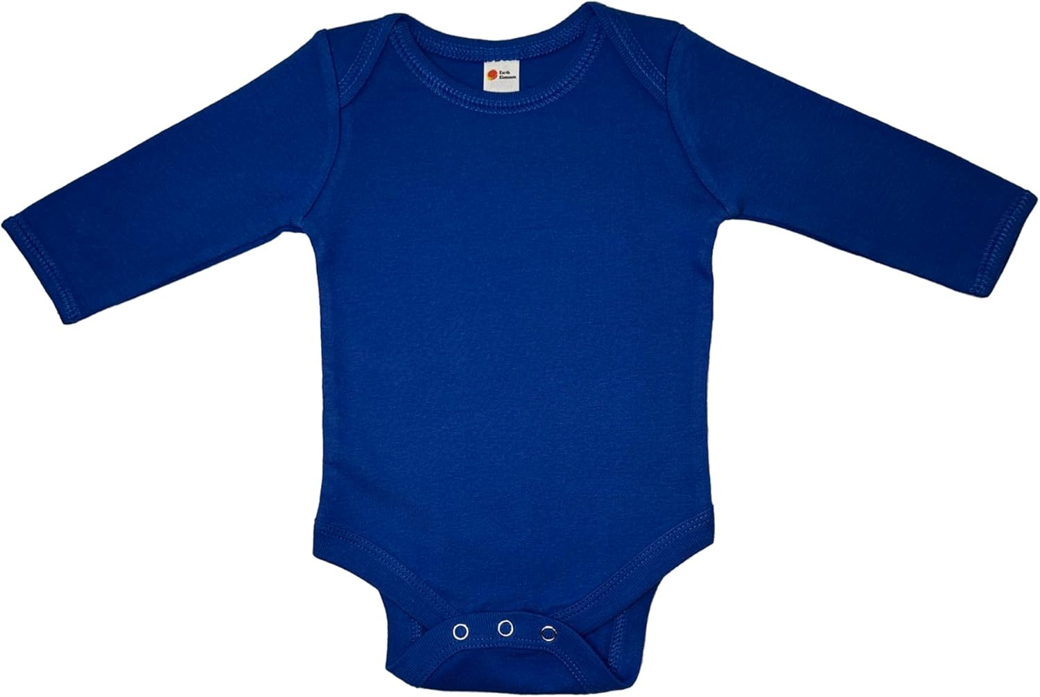 Earth Elements Baby Long Sleeve Bodysuit 12-18 Months Royal Blue