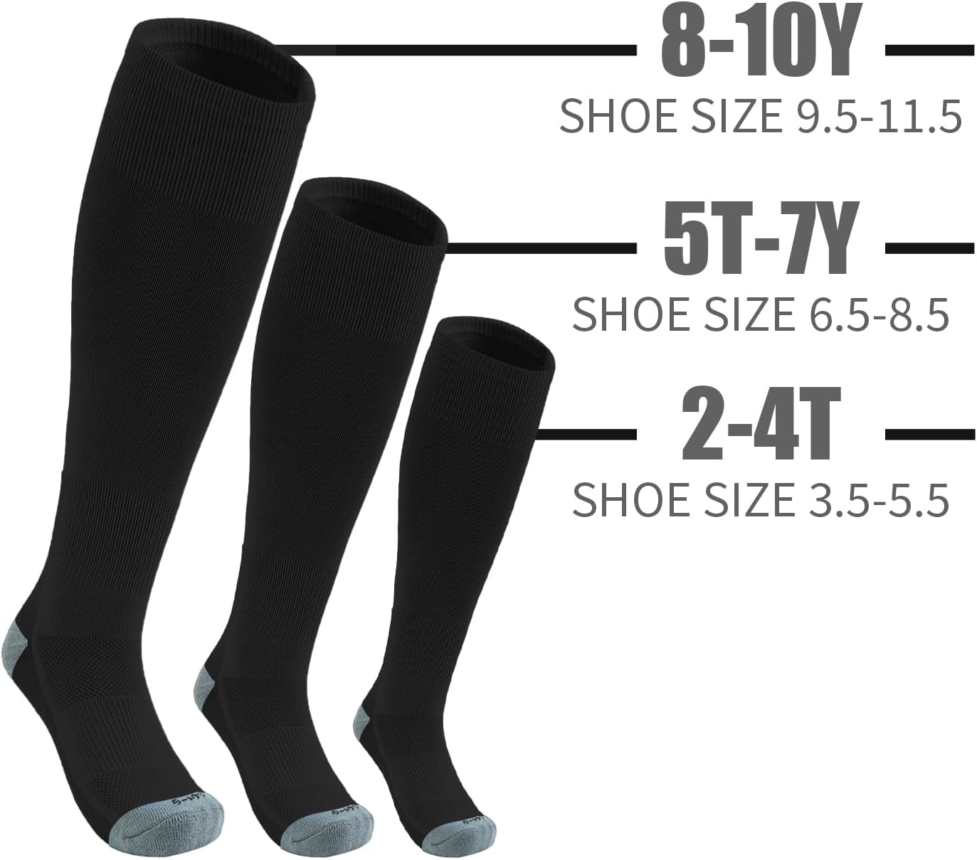 QBK Youth Baseball Socks & Belt Combo Set for Kids 2-16 Years -Softball/Tee Ball Accessories (1 Pair + 1 Belt, Unisex)