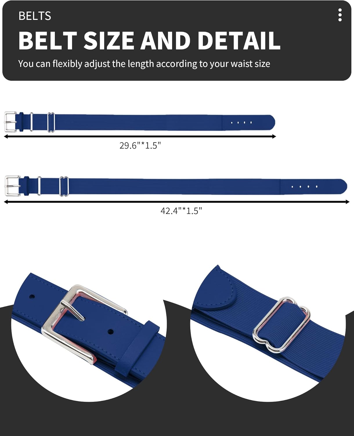 QBK 2T/3T/4T/5T Toddler Baseball Socks And Belt Youth Softball Tee Ball Combo Set for Boy Girl (1 Pairs of Socks & 1 Belt)