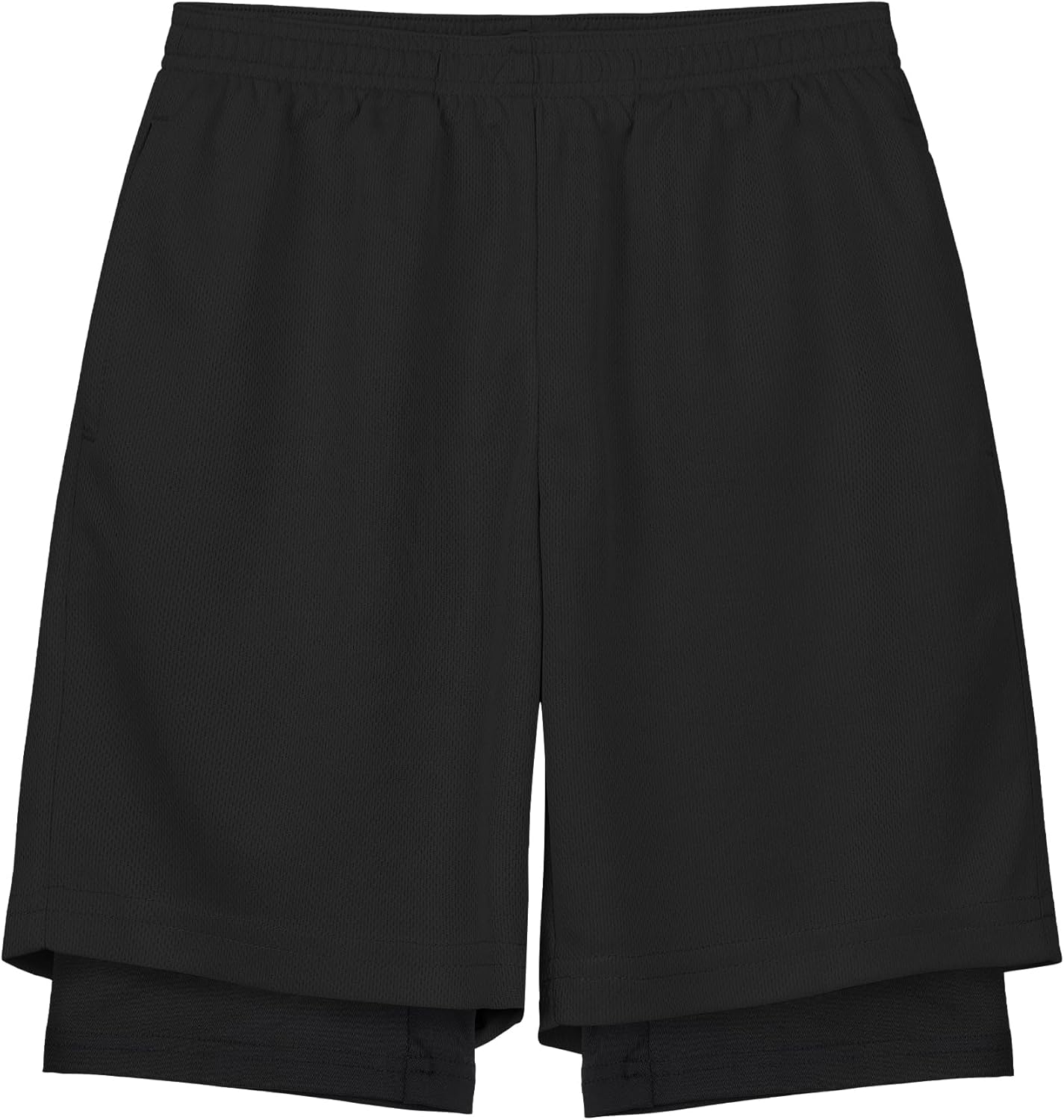 QBK Toddler to Youth Boys 2 in 1 Athletic Shorts Basketball Compression Shorts with Liner for Girls Soccer Running Sports