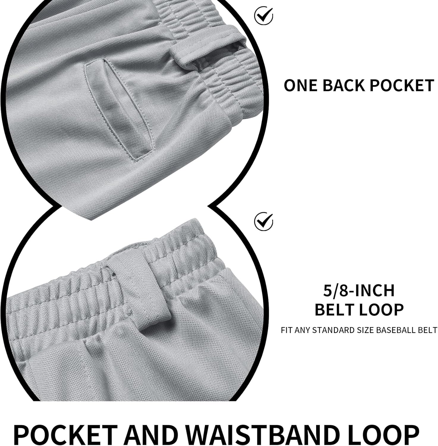 QBK 2T/3T/4T/5T to Youth Toddler Boys Knicker Baseball Pants Girl Softball Pants Kids Tee Ball Pants