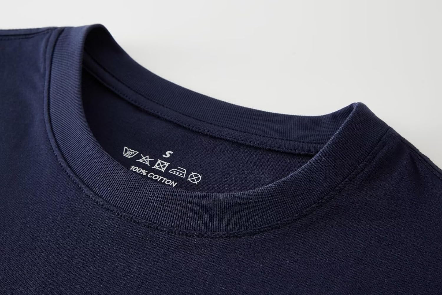 Huata Men's T-Shirt Long Sleeve Crewneck Cotton Tees