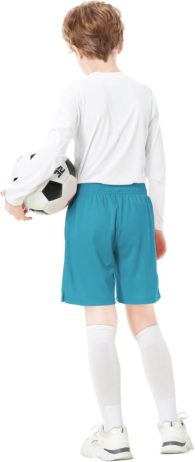 QBK Toddler to Youth Athletic Shorts for Boys and Girls Soccer Basketball Sports