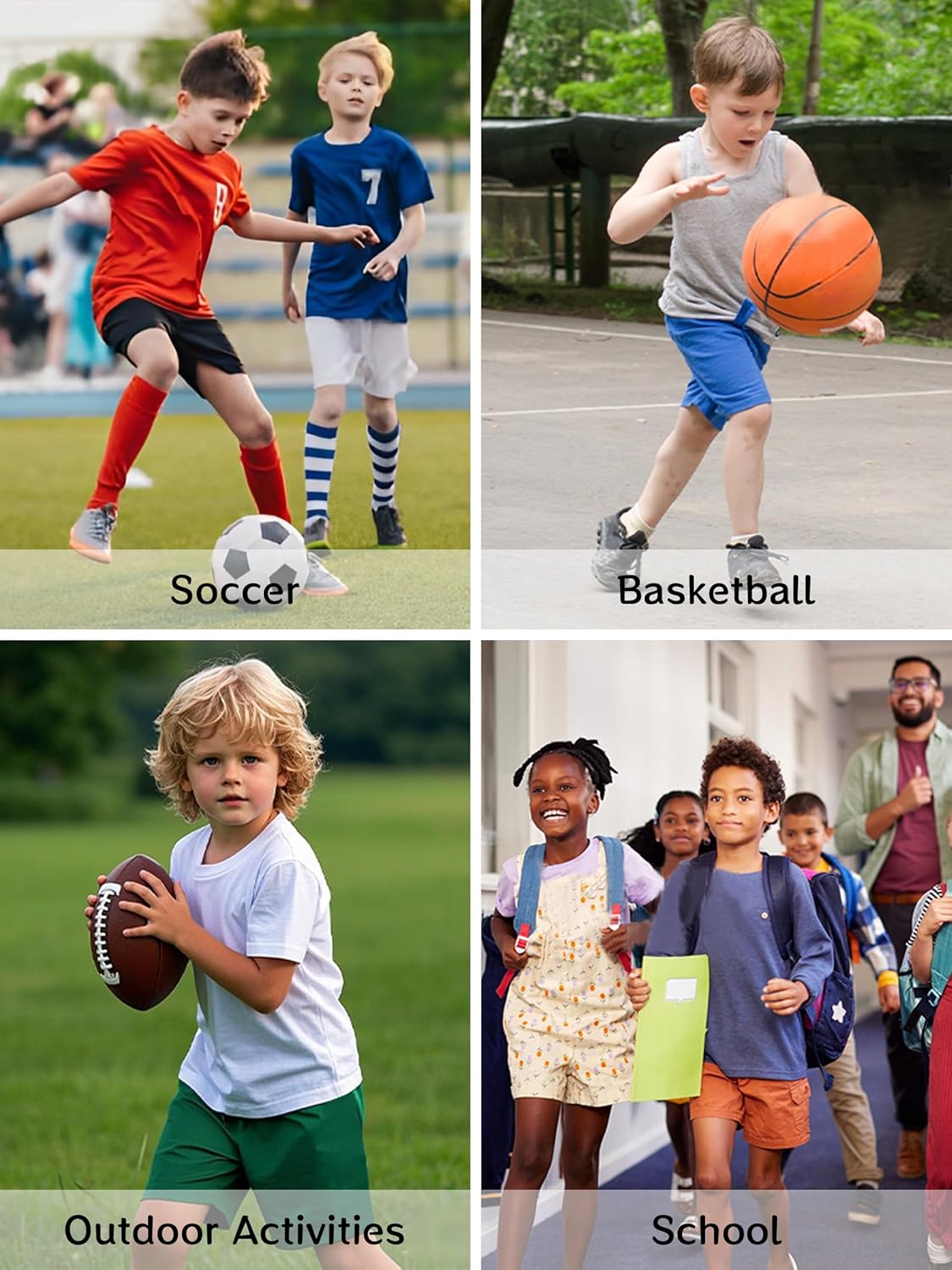 QBK Toddler to Youth Boys 2 in 1 Athletic Shorts Basketball Compression Shorts with Liner for Girls Soccer Running Sports