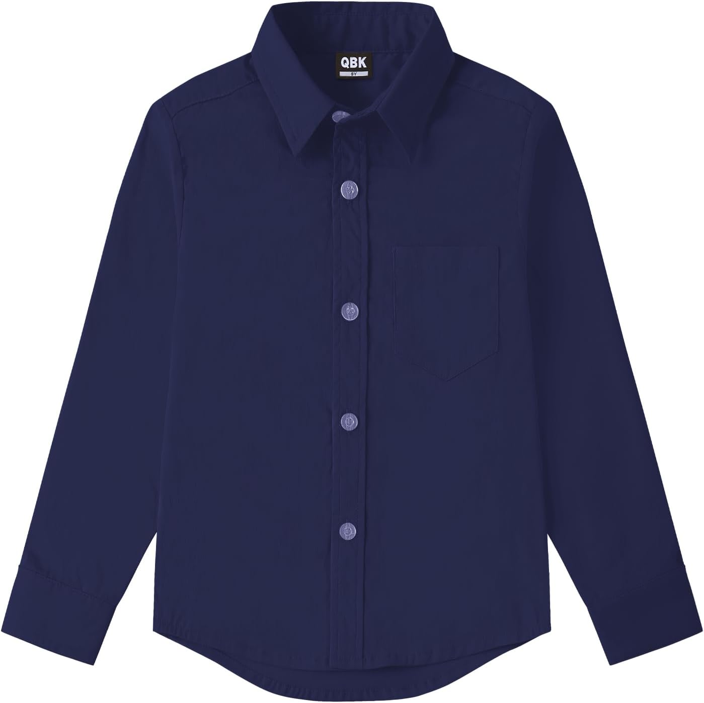 9 Month-16Y Boys' Long Sleeve Button Down Toddler Dress Shirt Oxford Uniform Shirt with Chest Pocket