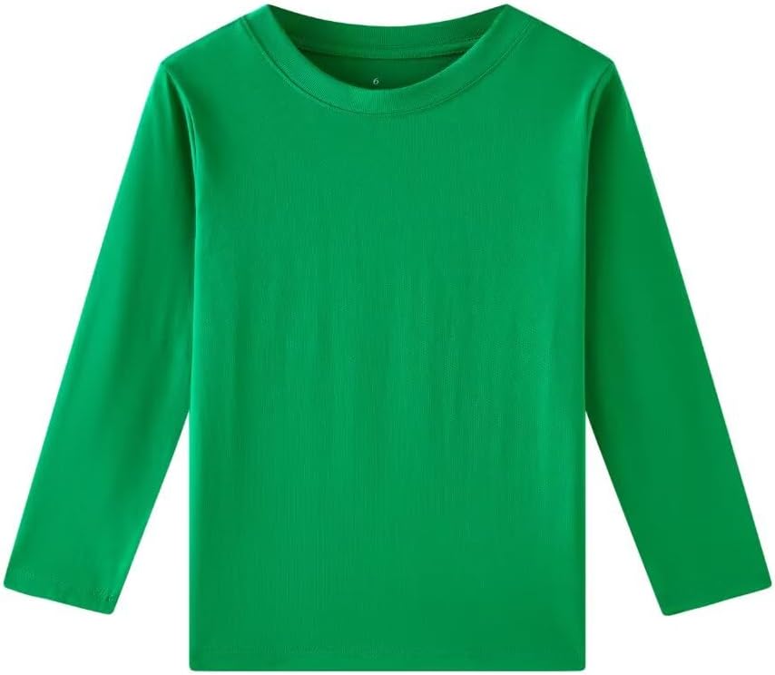 Huata Boys Girls Long Sleeve T-Shirt Unisex Crewneck Tee 2 Packs