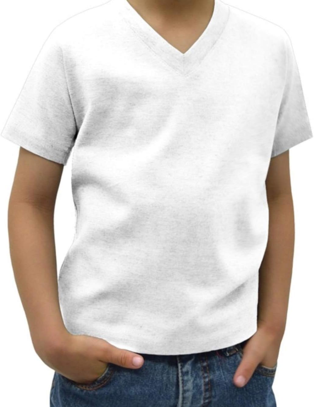 Kids V-Neck Plain T-Shirt