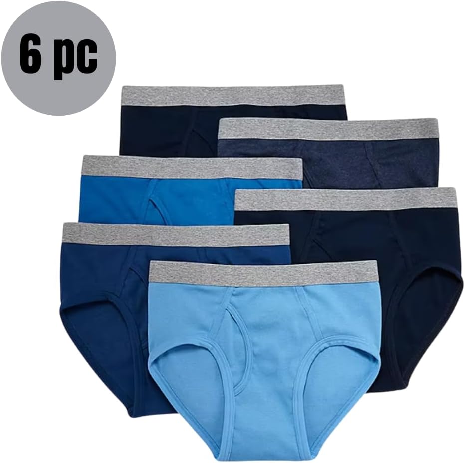 Stafford Low-Rise Briefs for Men 6-pack 100% Cotton, Men's Underwear, Male Breathable Panties Bulk, Comfortable Underpants