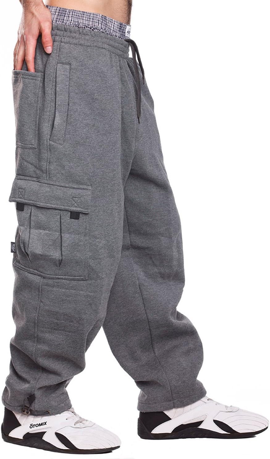 Mens Fleece Cargo Sweatpants