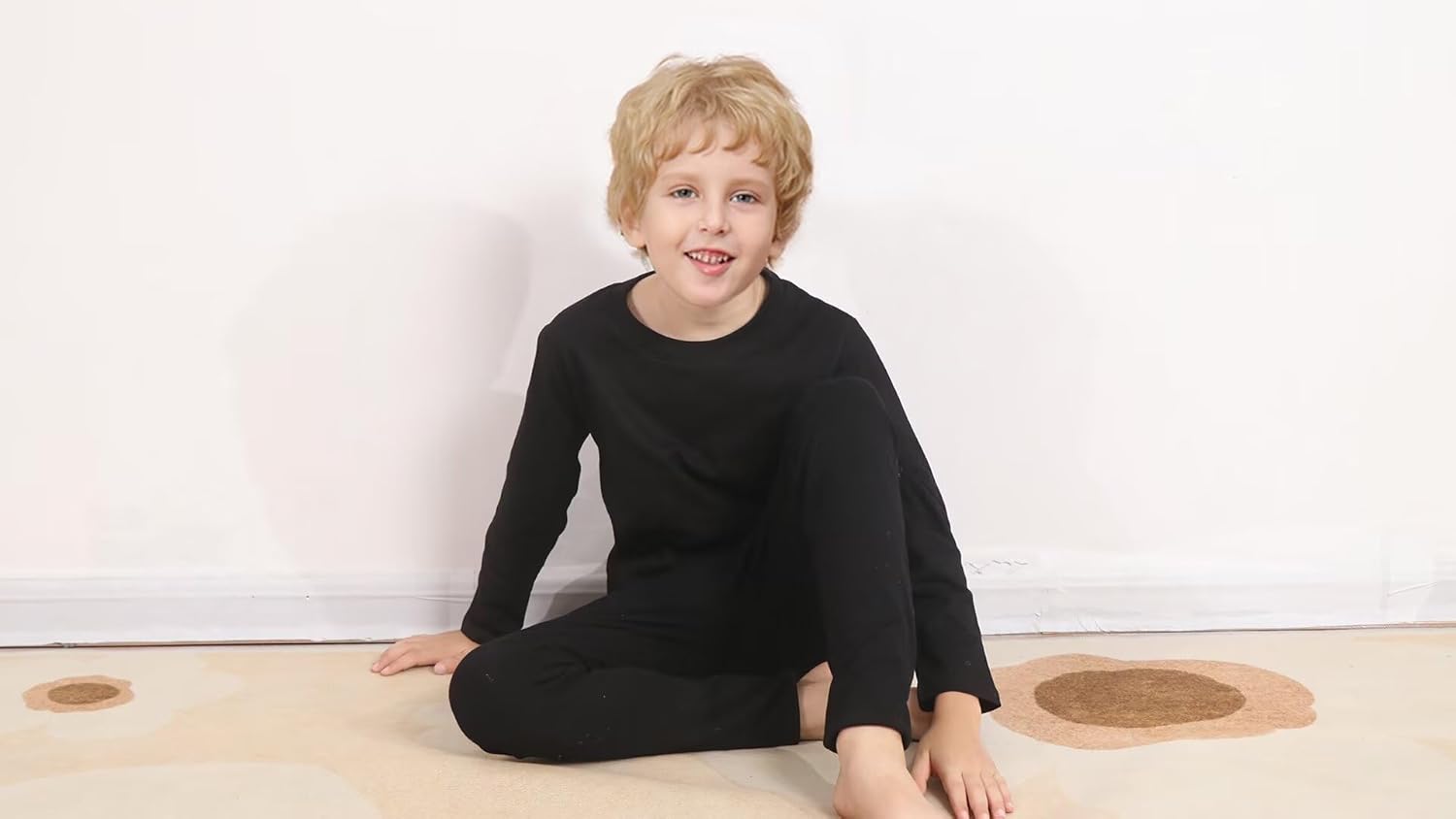 Huata 2 Packs Boys Girls T-Shirt Long Sleeve Crewneck Tee