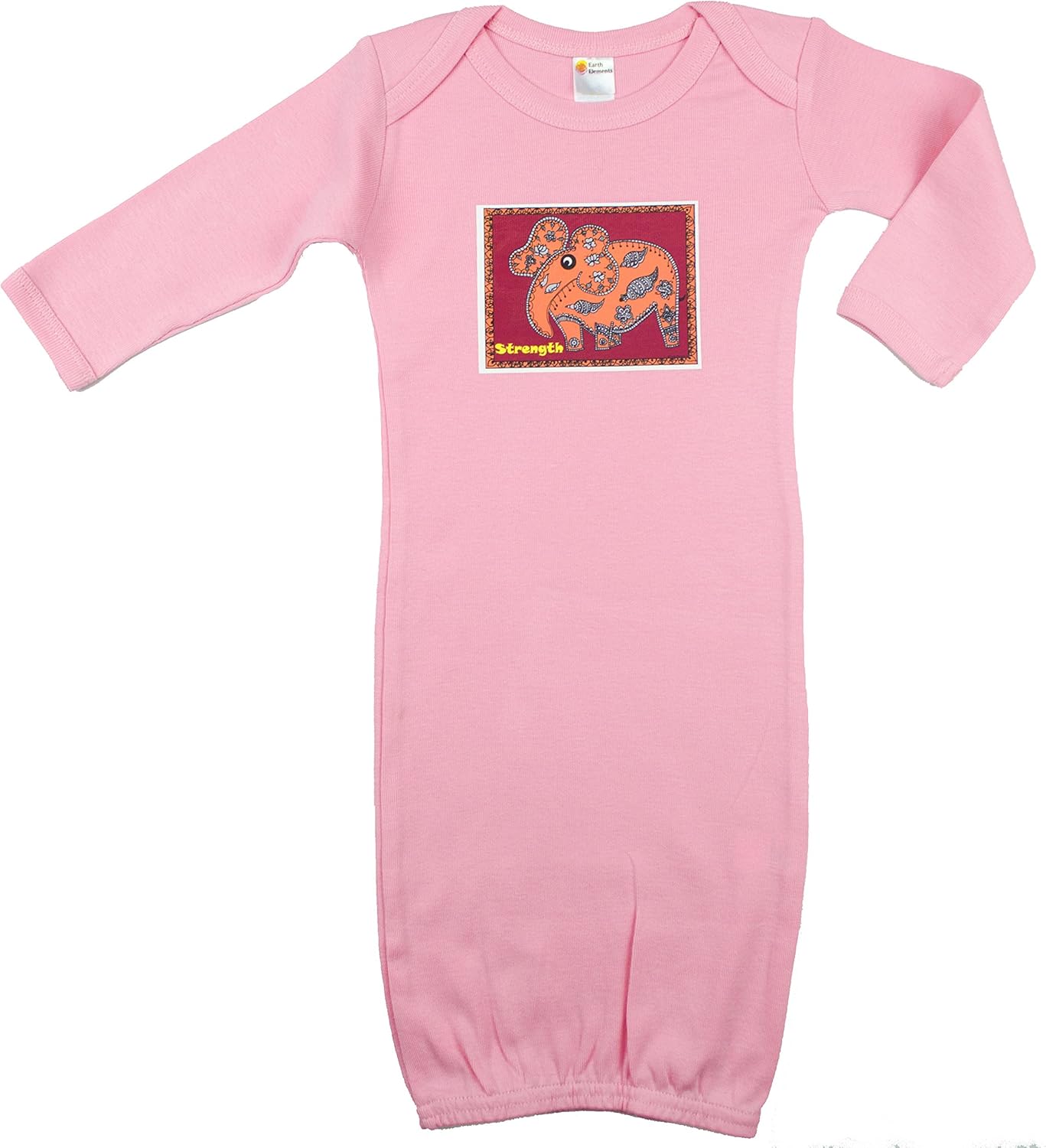 Earth Elements Baby Girls’ Long Sleeve Gown - Strength