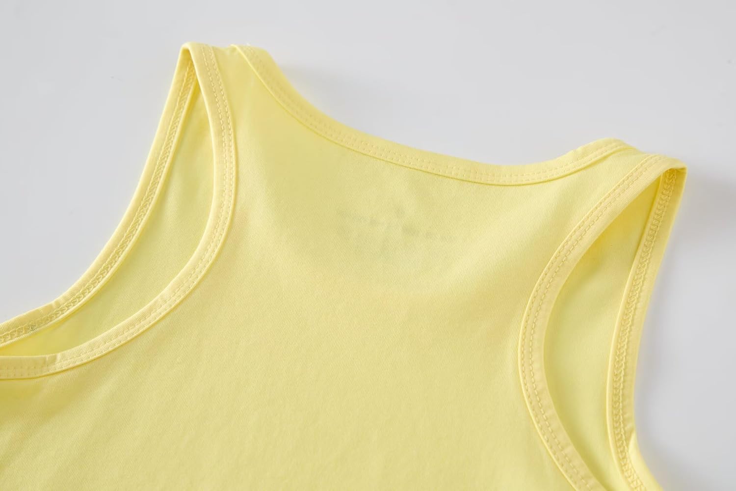 Huata Girls Tank Top 2 Packs Racerback Sleeveless Dance Athletic Shirt for Kids