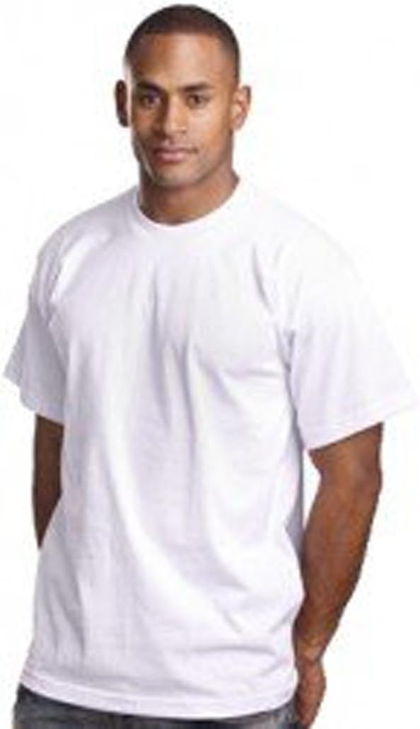 PRO 5 Super Heavy Mens Short Sleeve T-Shirt (3 Pack), White