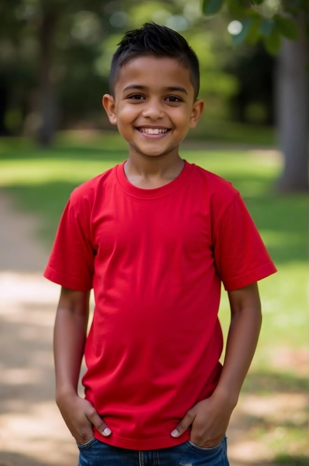 Huata Boys Girls T-Shirt Basic Basic Short Sleeve Crewneck Girls Tee 2 Packs