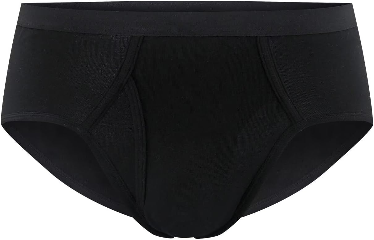 Huata Men's Underwear Briefs Soft Cotton Classic 4 Pack Panties