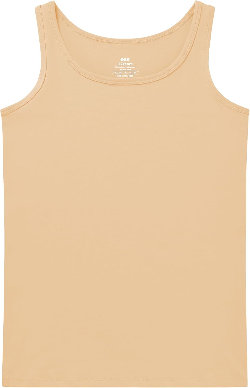 QBK 2T-13Years Girls Tank Tops Cotton Dance Basic Sleeveless Undershirts for Gymnastics Ballet Dancewear