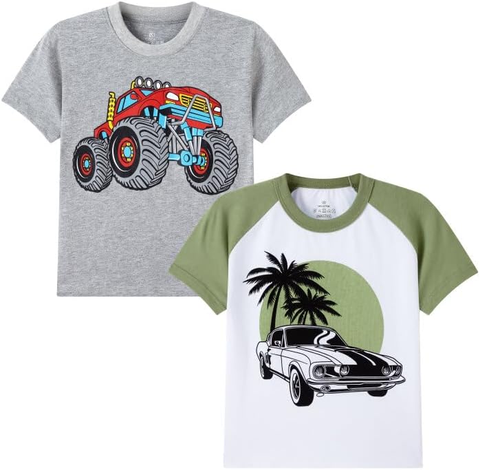 Huata Boys Girls T-Shirt Short Sleeve Crewneck Tee