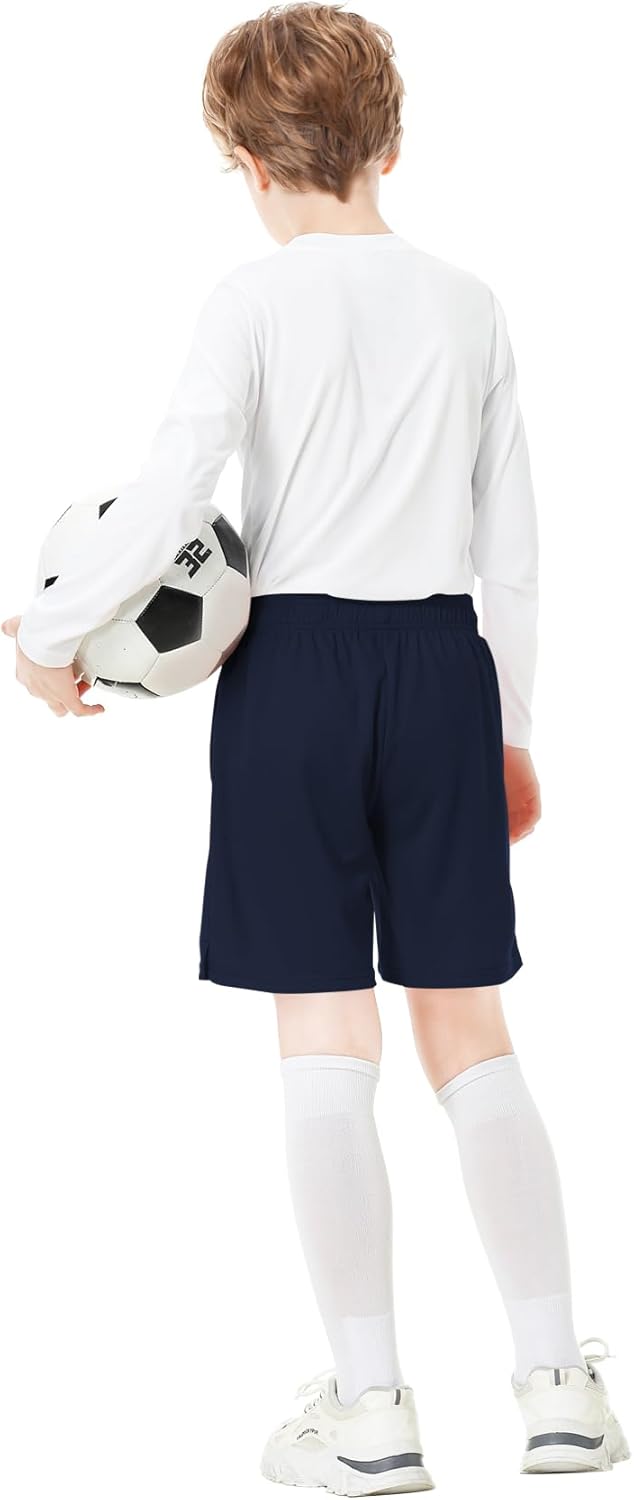 QBK Toddler to Youth Athletic Shorts for Boys and Girls Soccer Basketball Sports