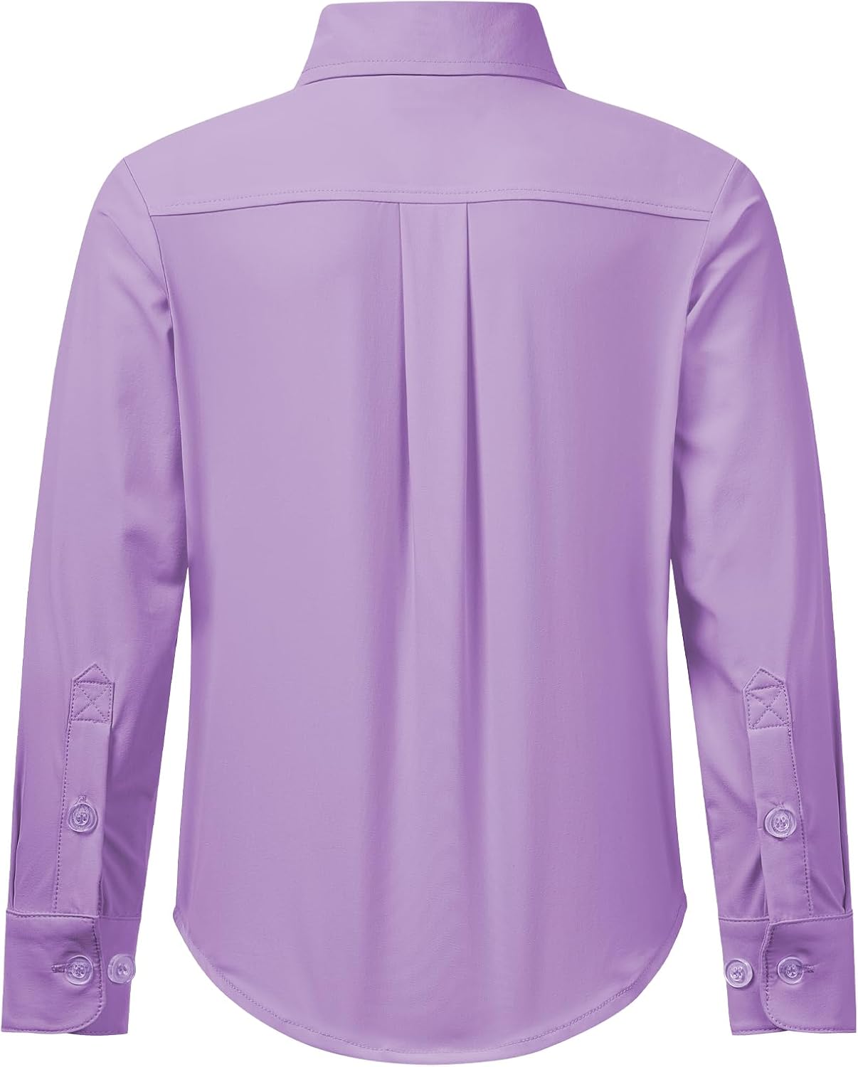 2T-16Y Boys' Stretch Long Sleeve Button Down Toddler Dress Shirt Wrinkle Free Oxford Uniform Shirt with Chest Pocket