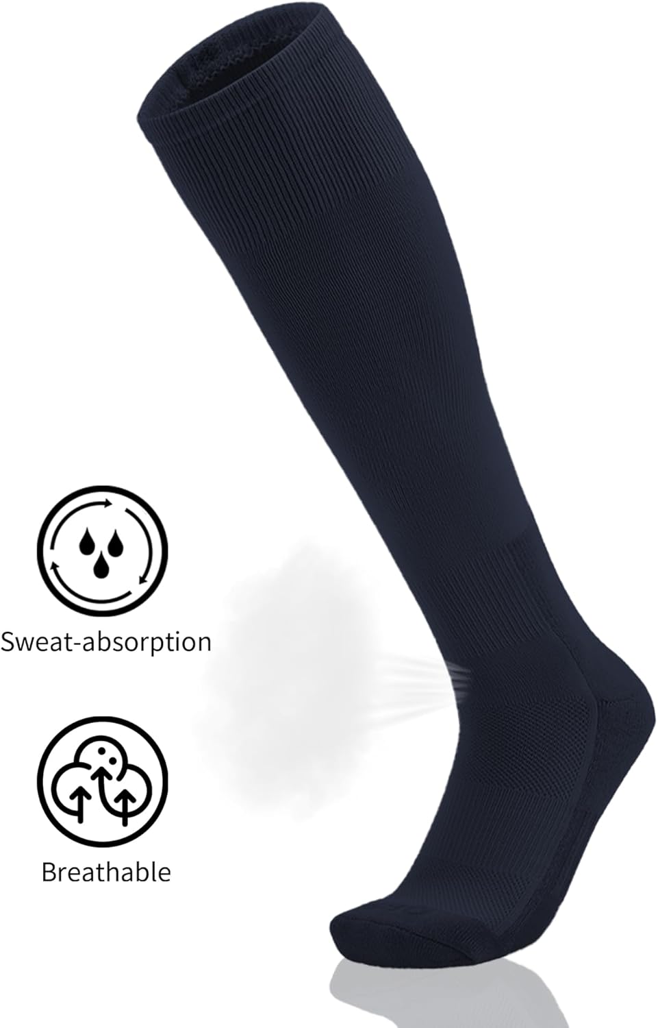 QBK 2 Pairs Toddler To Youth Baseball/Softball Socks - Soccer T-Ball Team Sport Socks For Kids Boys And Girls