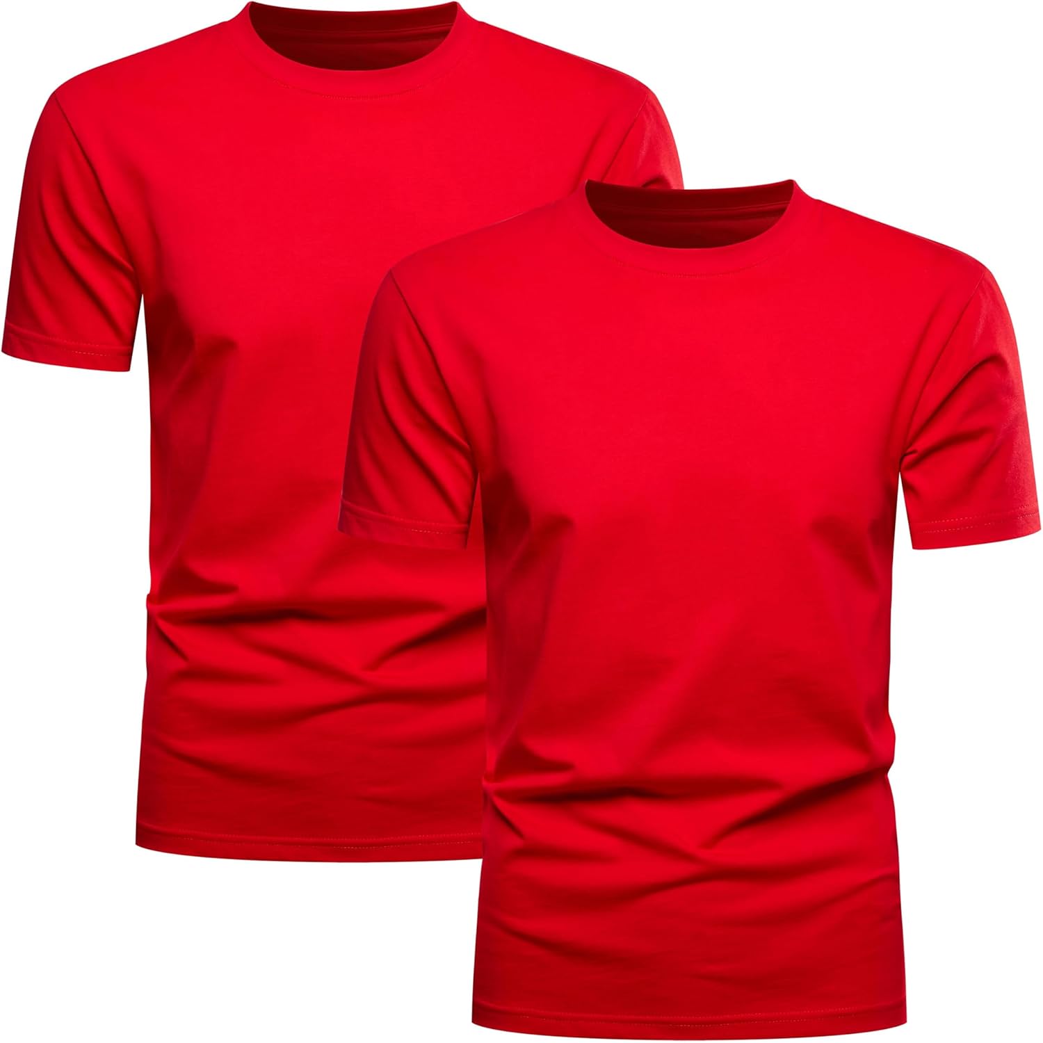 Huata Men's T-Shirt Short Sleeve Crewneck Cotton Tees