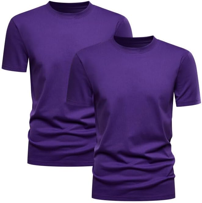 Huata Men's T-Shirt Short Sleeve Crewneck Cotton Tees