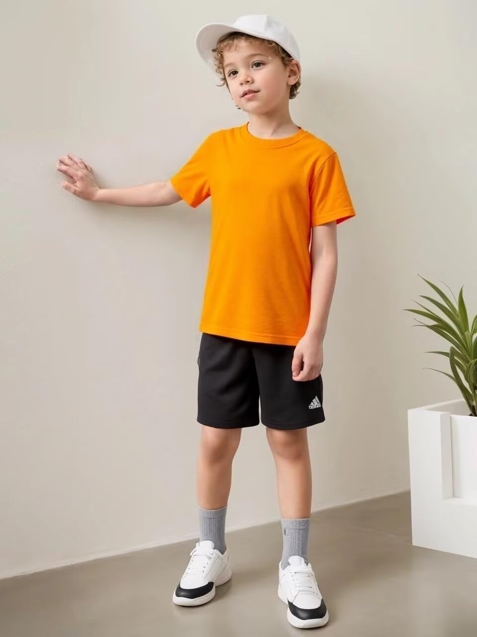 Huata Boys Girls T-Shirt Short Sleeve Crewneck Tee