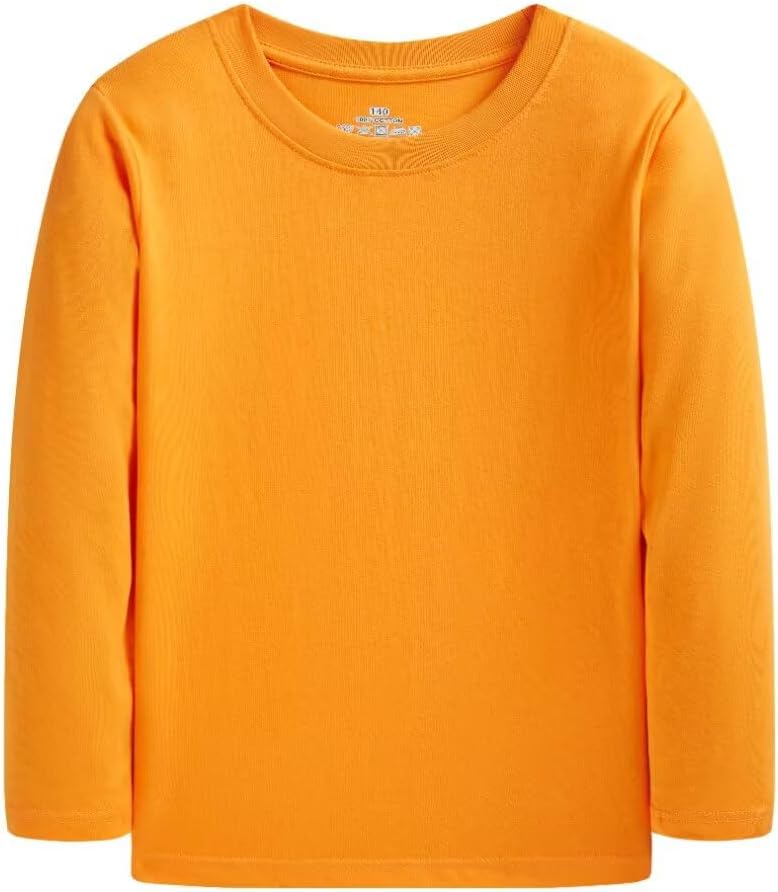 Huata 2 Packs Boys Girls T-Shirt Long Sleeve Crewneck Tee