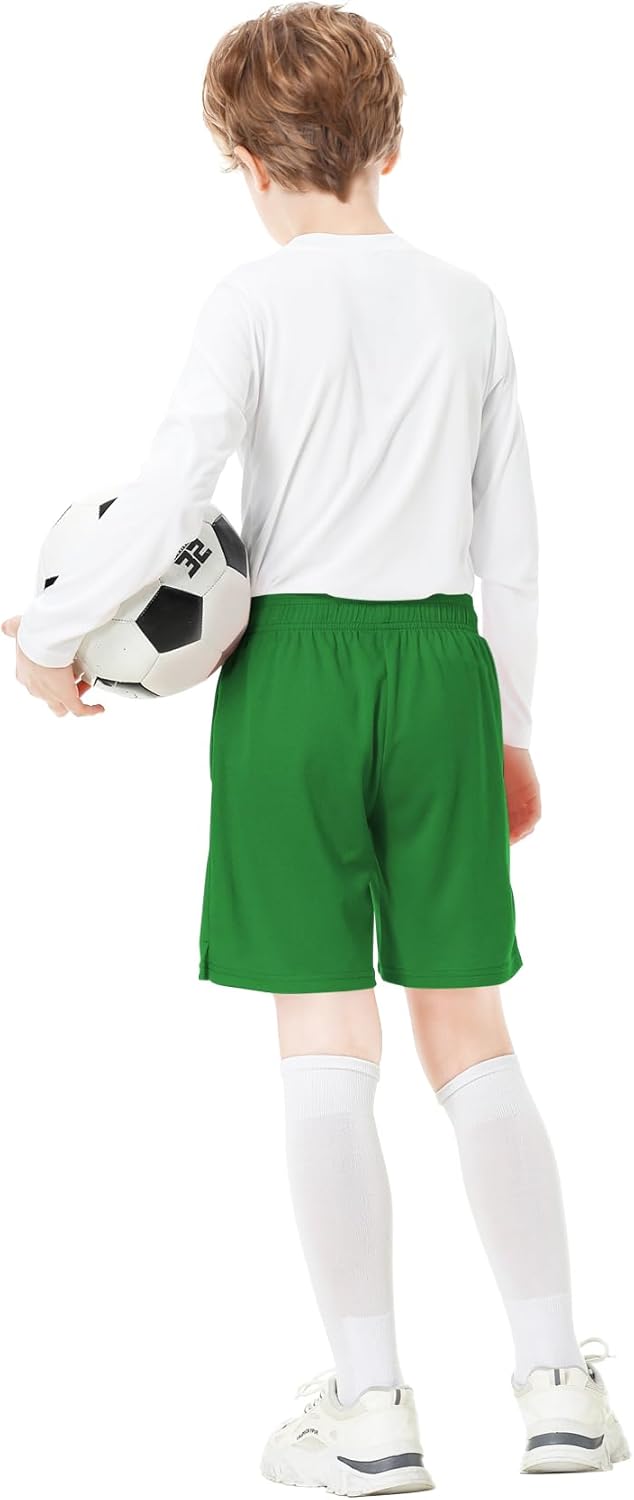 QBK Toddler to Youth Athletic Shorts for Boys and Girls Soccer Basketball Sports