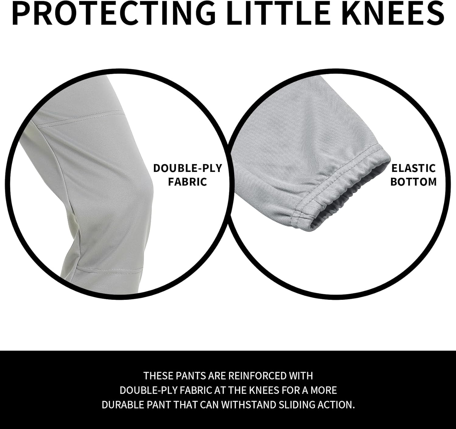 QBK 2T/3T/4T/5T to Youth Toddler Boys Knicker Baseball Pants Girl Softball Pants Kids Tee Ball Pants