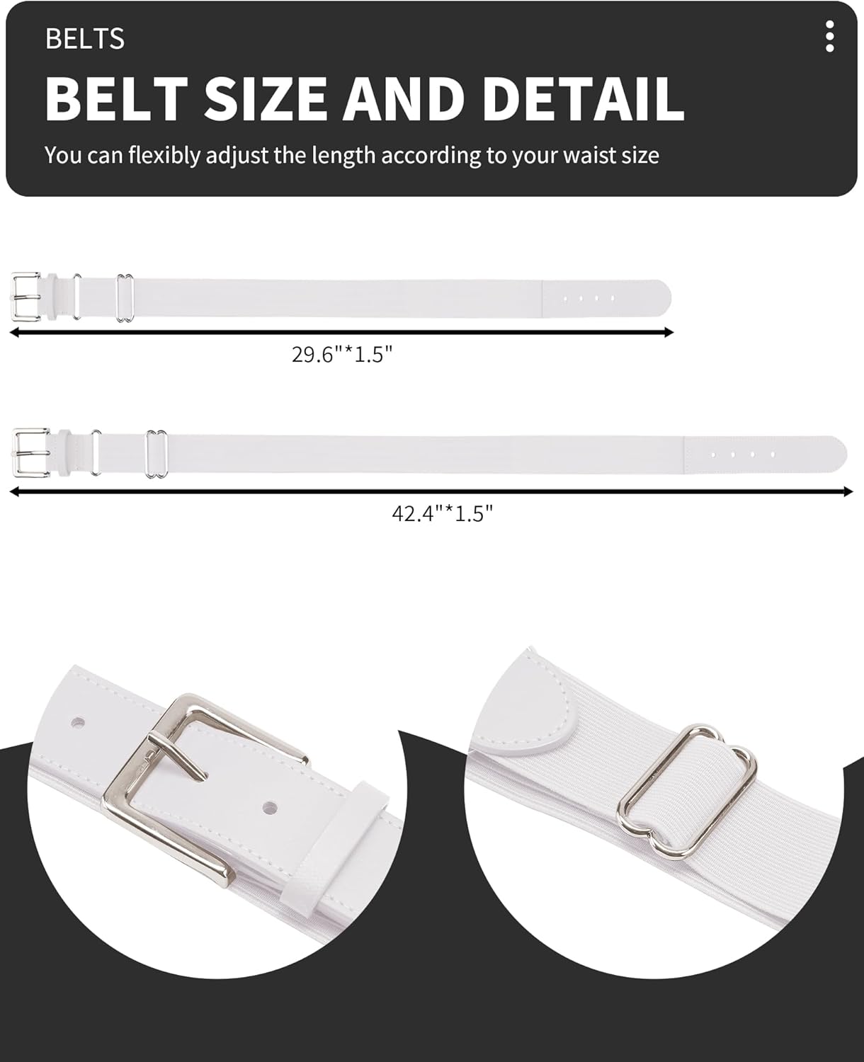 QBK 2T/3T/4T/5T Toddler Baseball Socks And Belt Youth Softball Tee Ball Combo Set for Boy Girl (1 Pairs of Socks & 1 Belt)