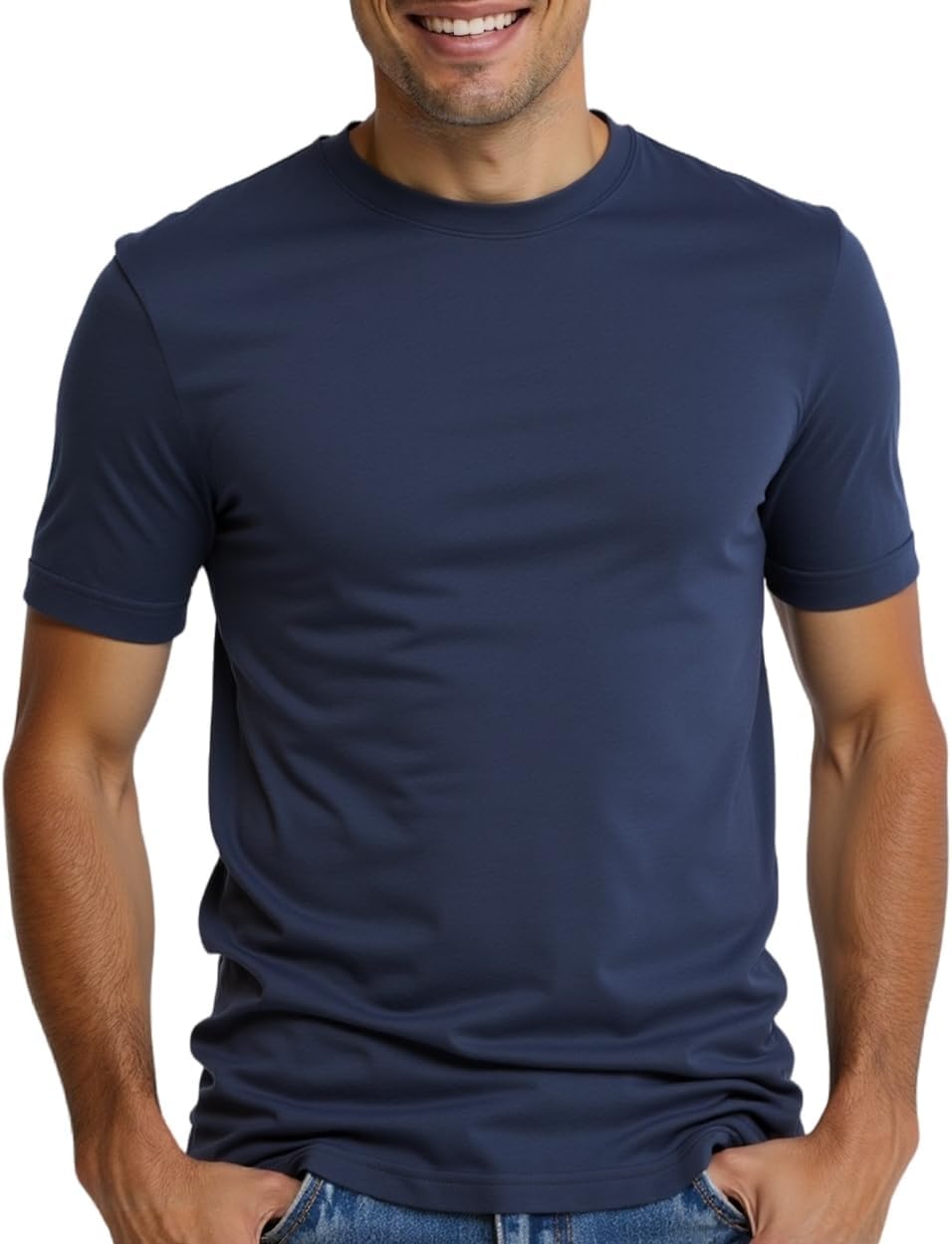 Huata Men's T-Shirt Short Sleeve Crewneck Cotton Tees