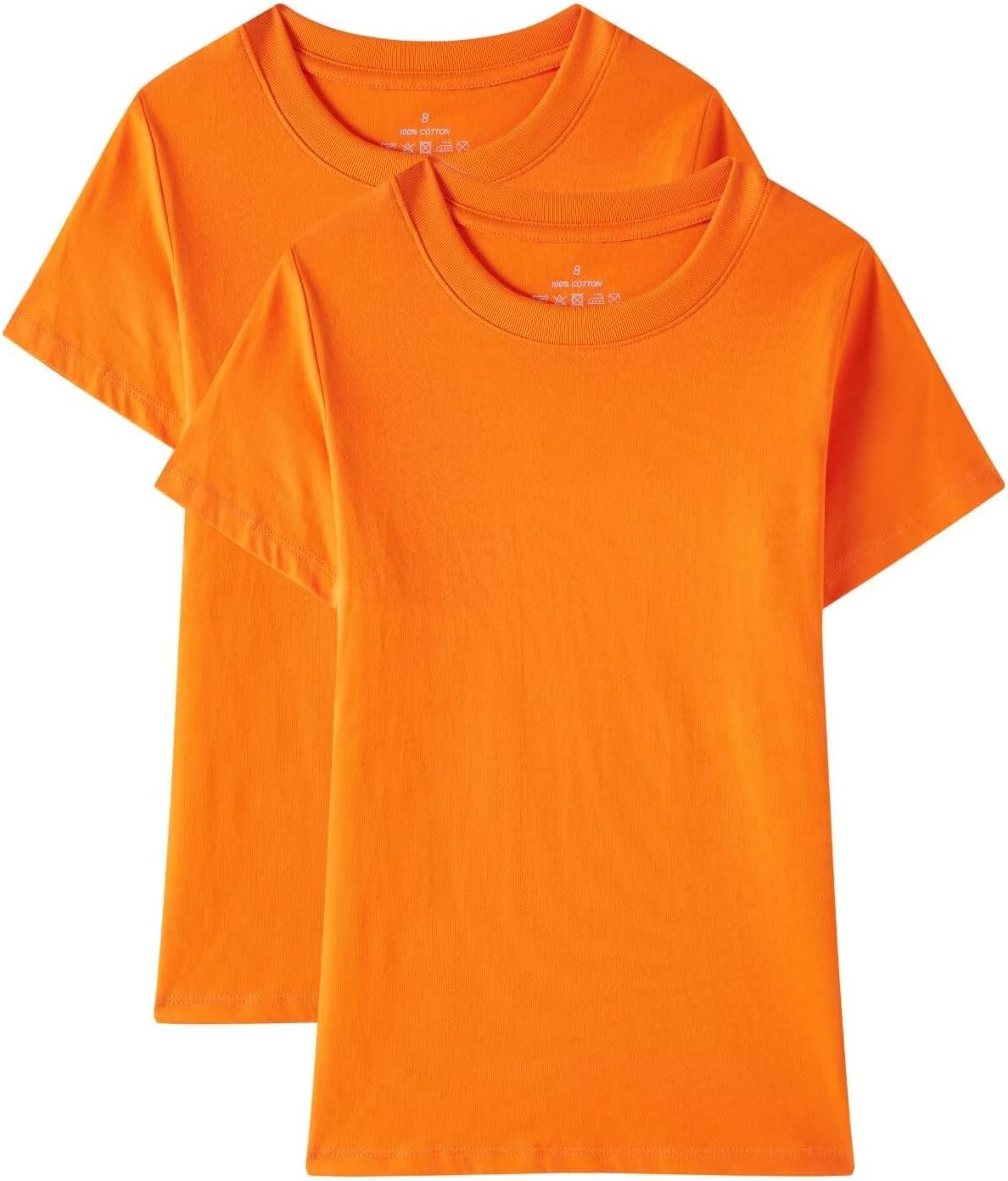 Huata Boys Girls Short Sleeve Tee T-Shirt Crewneck 2 Packs