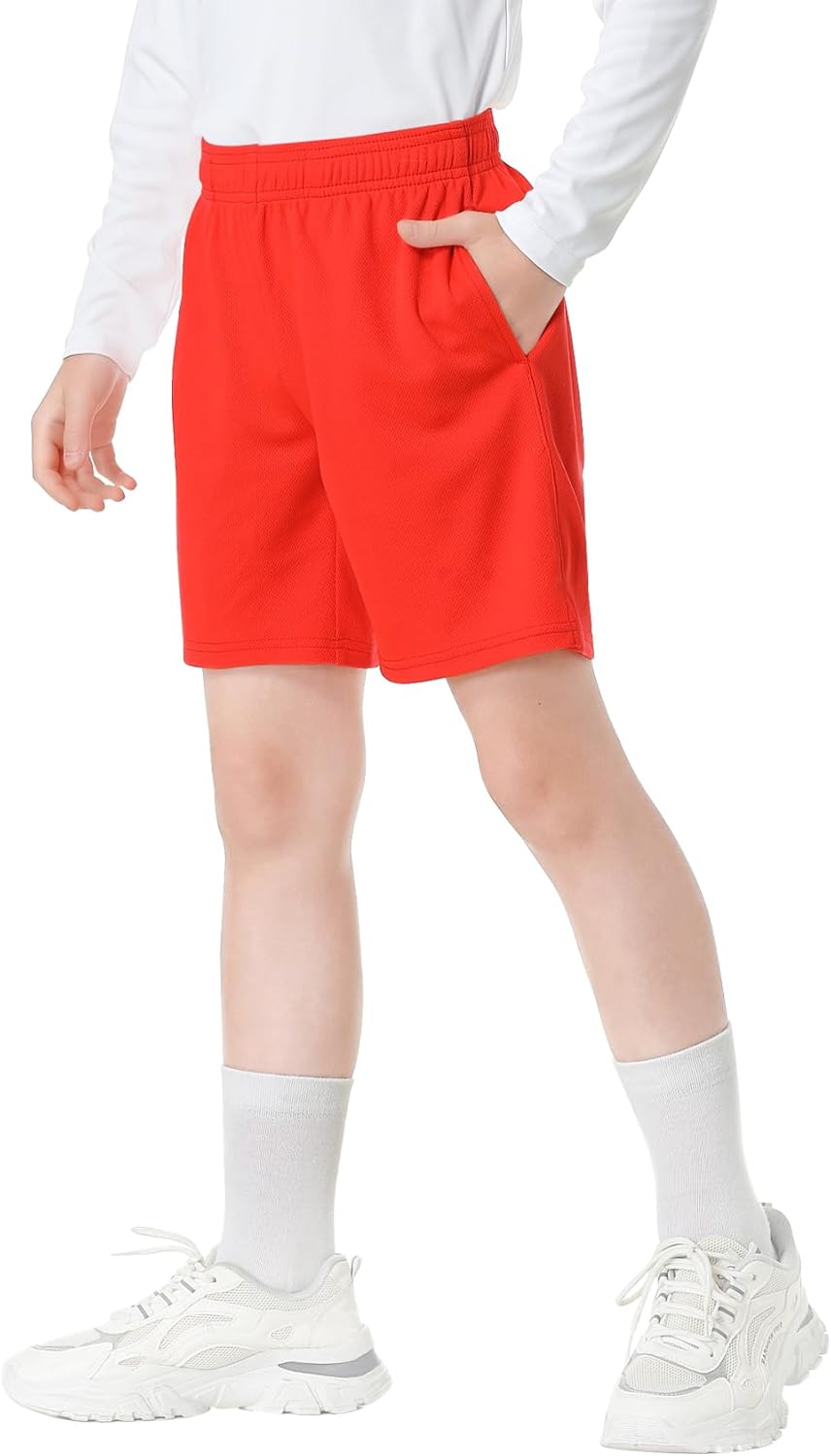 QBK Toddler to Youth Athletic Shorts for Boys and Girls Soccer Basketball Sports