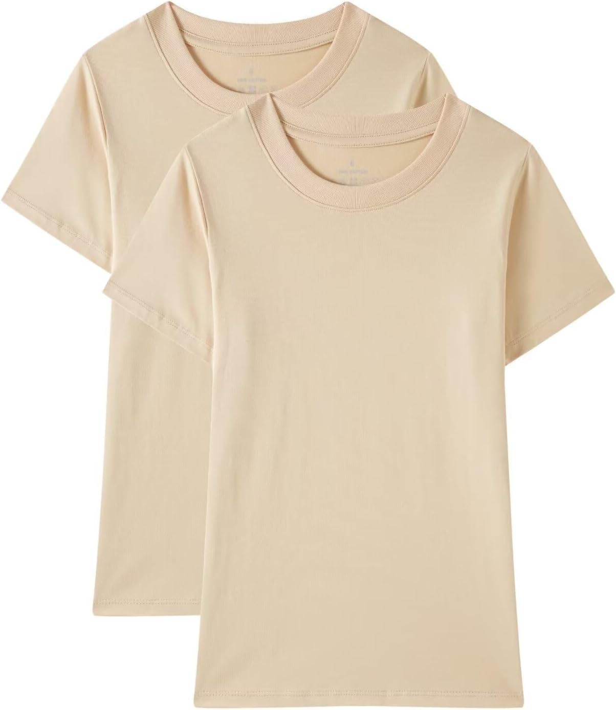 Huata Boys Girls Short Sleeve Tee T-Shirt Crewneck 2 Packs