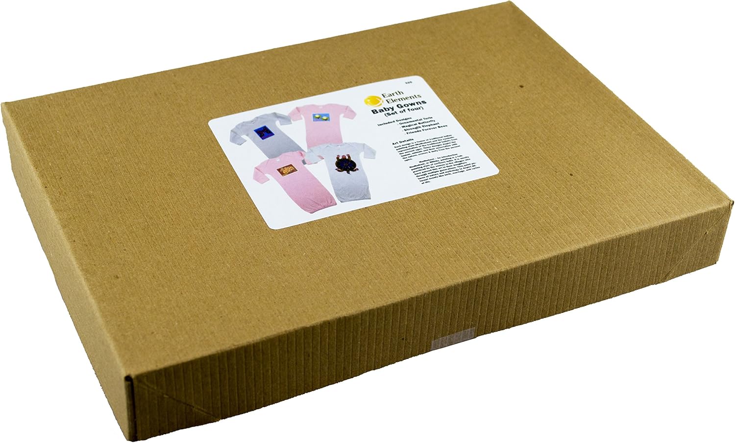 Earth Elements Baby Girls' Long Sleeve Gowns (Set of 4)