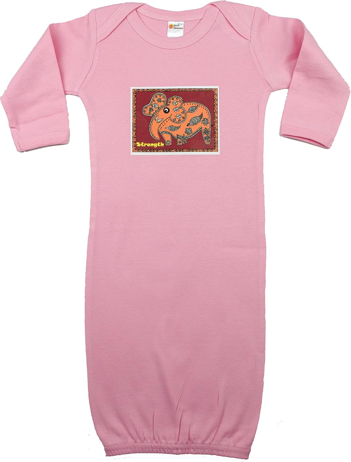 Earth Elements Baby Girls’ Long Sleeve Gown - Strength