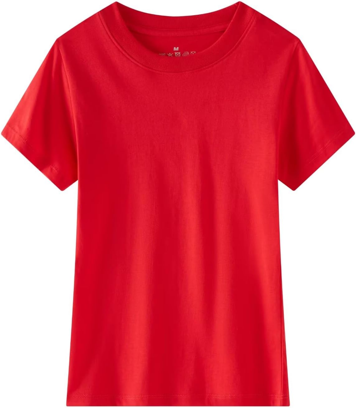 Huata Boys Girls T-Shirt Basic Basic Short Sleeve Crewneck Girls Tee 2 Packs