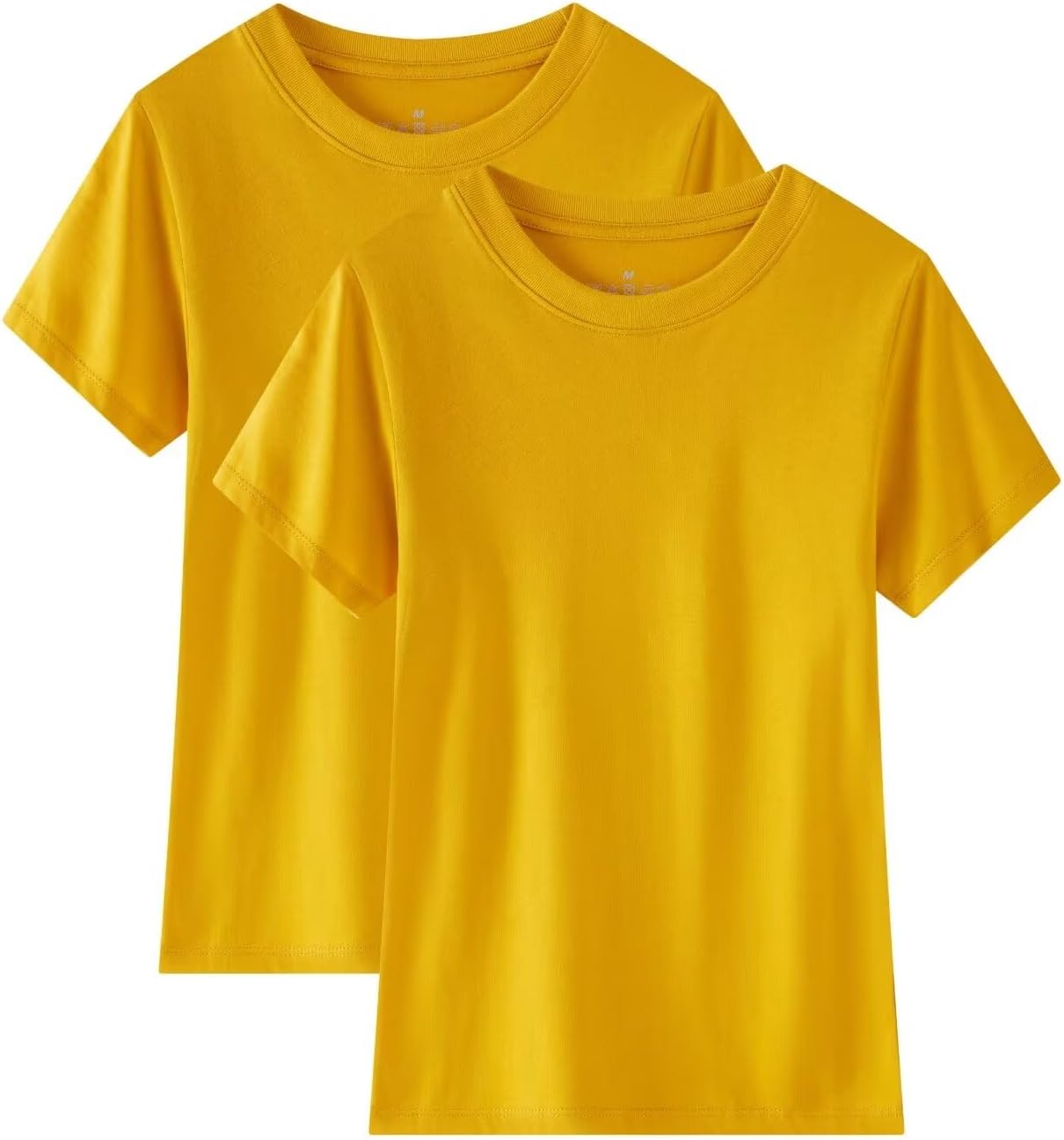 Huata Boys Girls T-Shirt Basic Basic Short Sleeve Crewneck Girls Tee 2 Packs