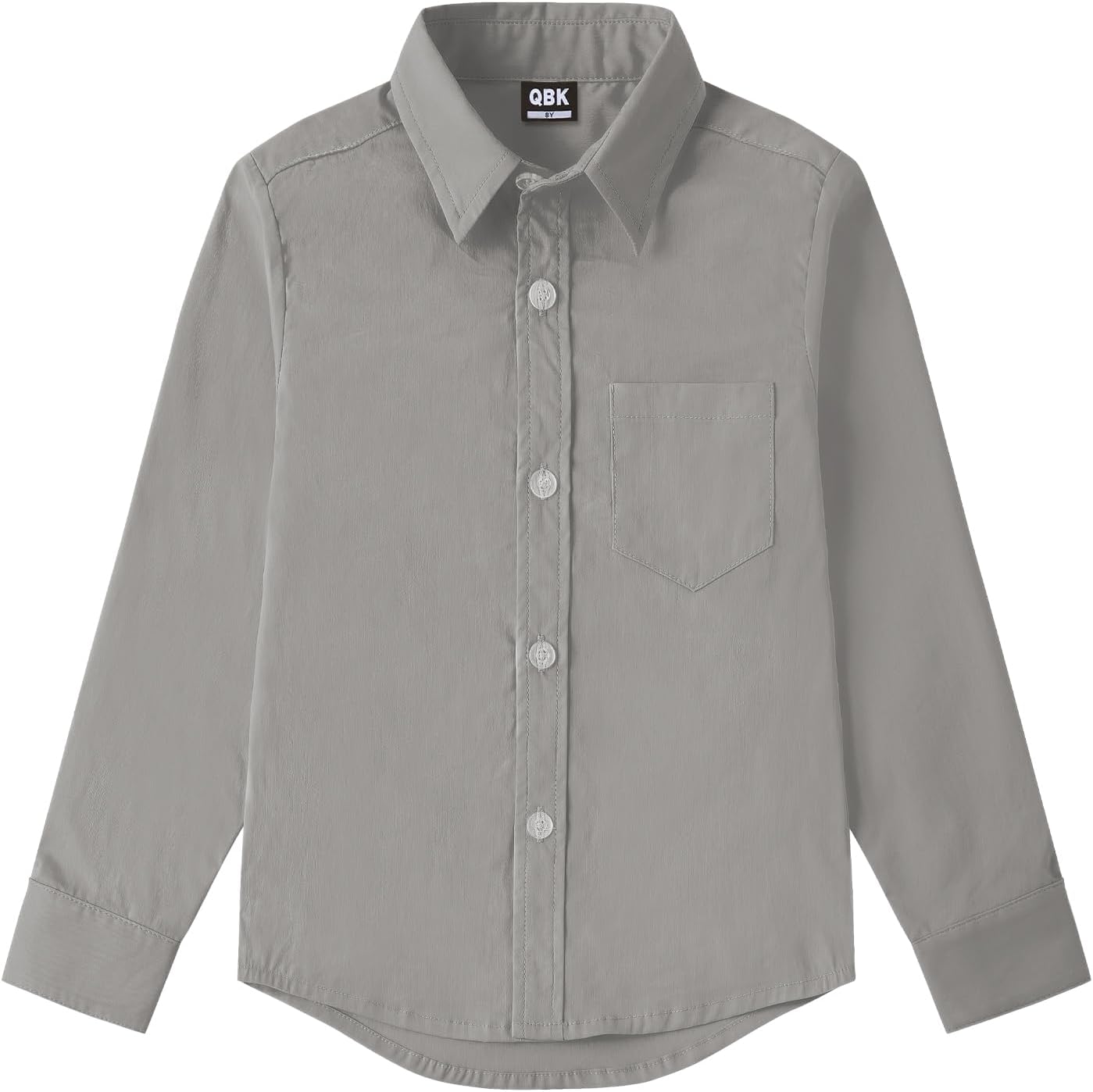 9 Month-16Y Boys' Long Sleeve Button Down Toddler Dress Shirt Oxford Uniform Shirt with Chest Pocket