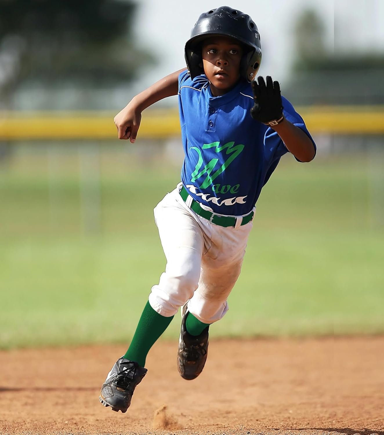 QBK Youth Baseball Socks & Belt Combo Set for Kids 2-16 Years -Softball/Tee Ball Accessories (1 Pair + 1 Belt, Unisex)