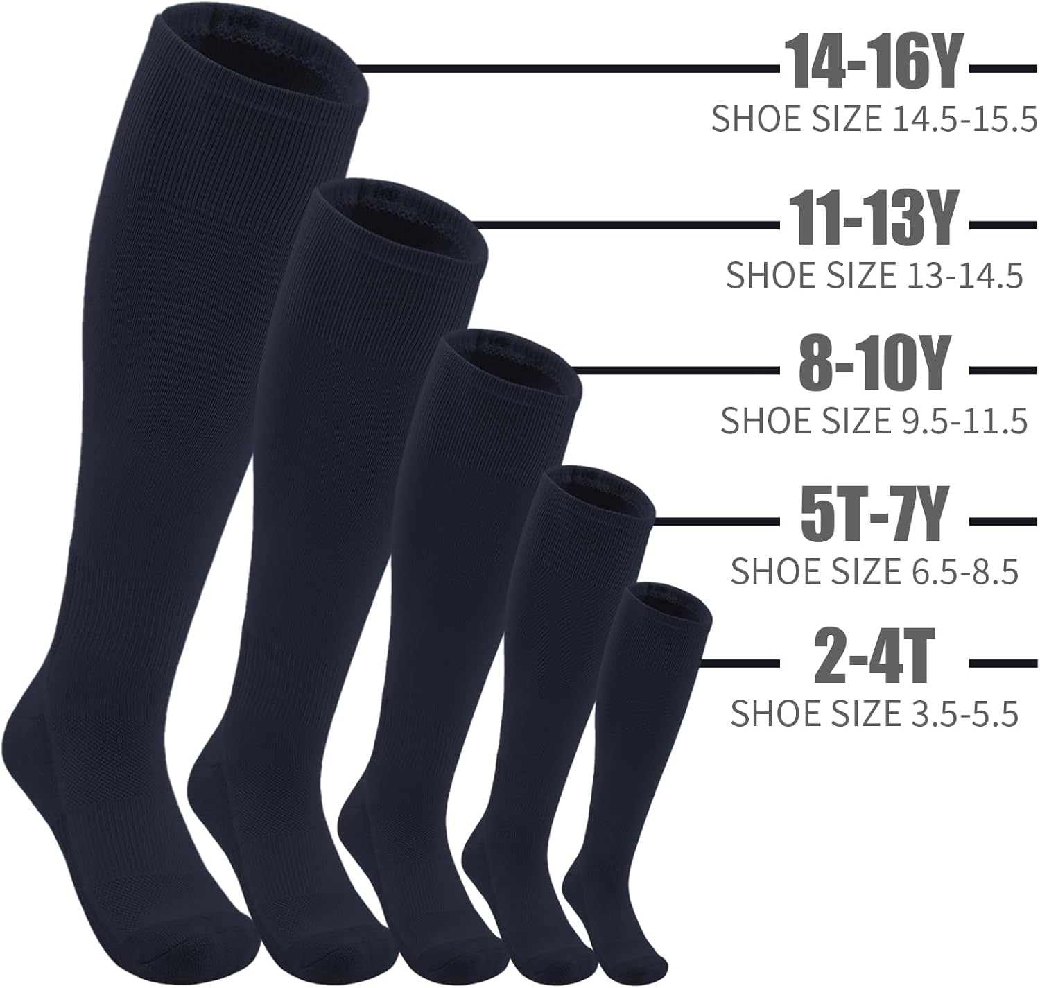 QBK 2T/3T/4T/5T Toddler Baseball Socks And Belt Youth Softball Tee Ball Combo Set for Boy Girl (1 Pairs of Socks & 1 Belt)