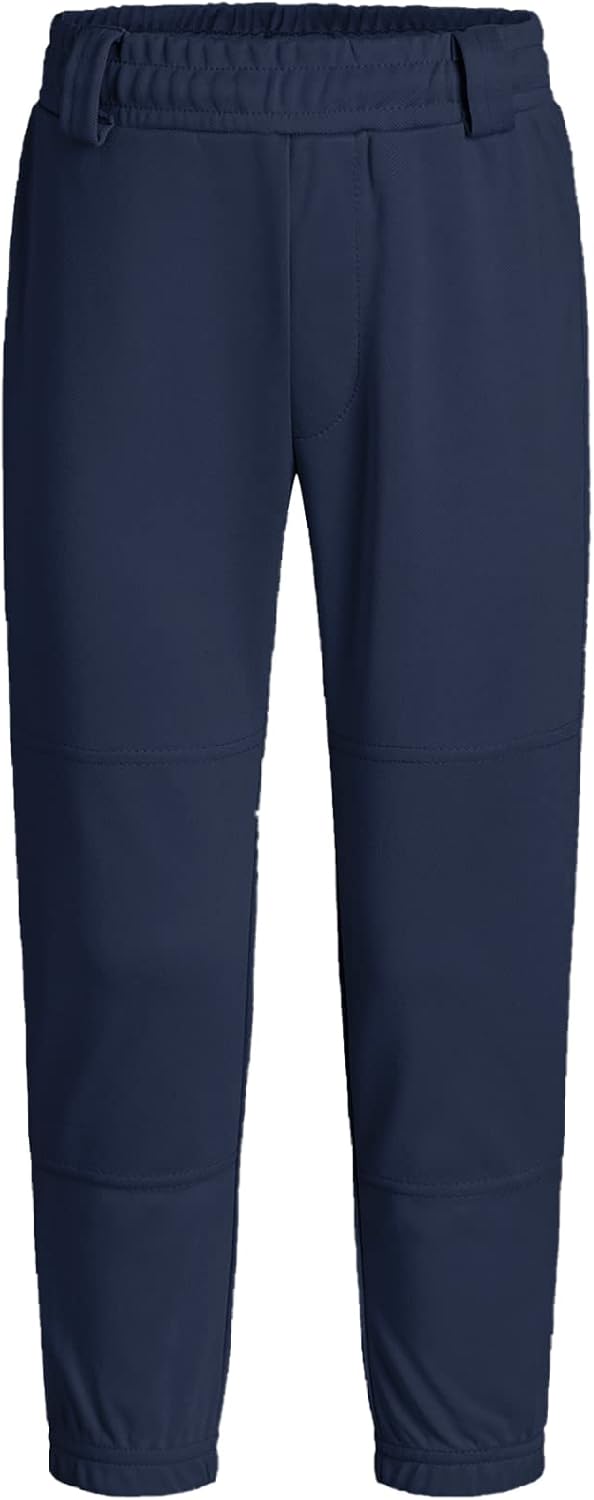 QBK 2T/3T/4T/5T to Youth Toddler Boys Baseball Pants Girl Softball Pants Kids Tee Ball Pants with Side Piping/Braid